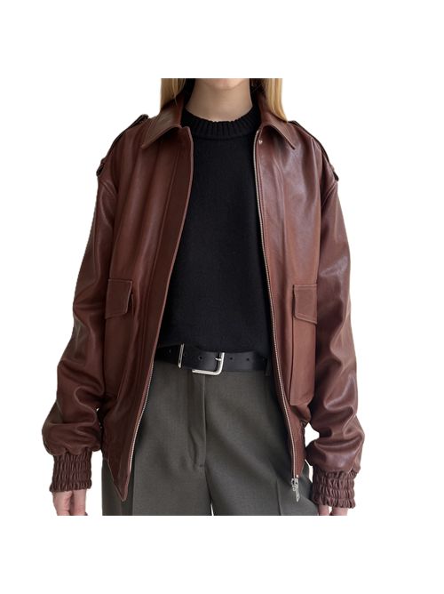 ASTRA | Leather Bomber Jacket Arma | 010L266052.02DARK COPPER